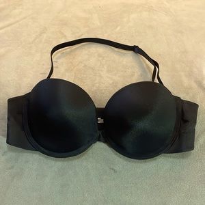 Gilligan & Omalley 34A black halter adjustable push up bra